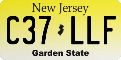 NJ license plate C37LLF