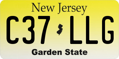 NJ license plate C37LLG