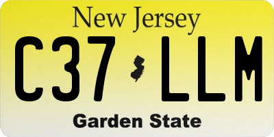 NJ license plate C37LLM