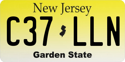 NJ license plate C37LLN