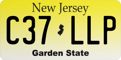 NJ license plate C37LLP