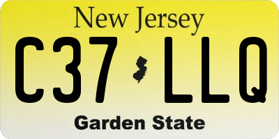 NJ license plate C37LLQ