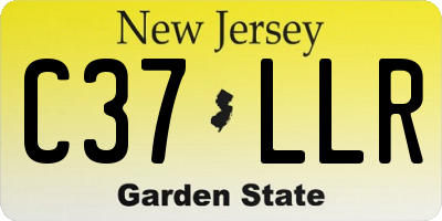 NJ license plate C37LLR