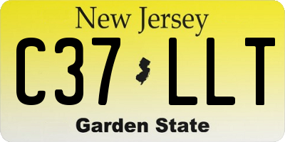 NJ license plate C37LLT