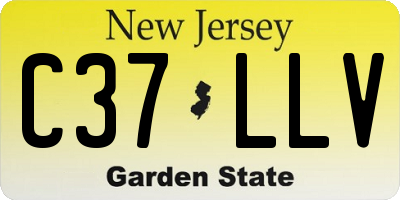 NJ license plate C37LLV