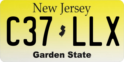 NJ license plate C37LLX