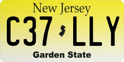 NJ license plate C37LLY