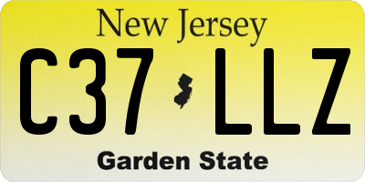 NJ license plate C37LLZ