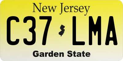 NJ license plate C37LMA