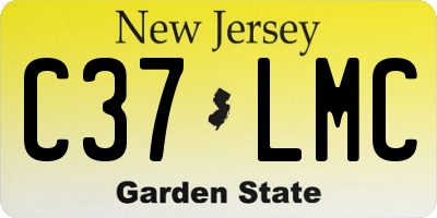 NJ license plate C37LMC