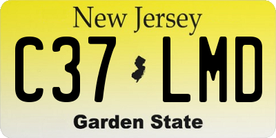 NJ license plate C37LMD