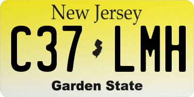 NJ license plate C37LMH