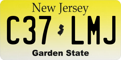 NJ license plate C37LMJ