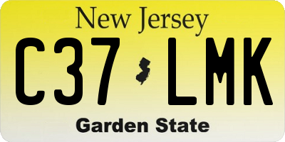 NJ license plate C37LMK