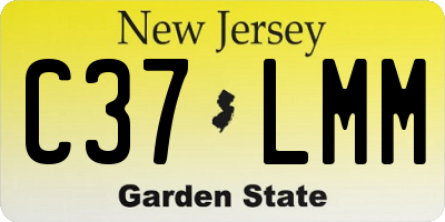 NJ license plate C37LMM