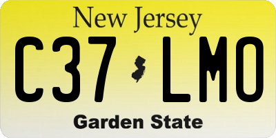NJ license plate C37LMO