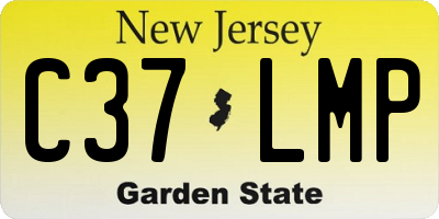 NJ license plate C37LMP