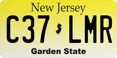 NJ license plate C37LMR