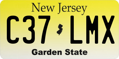 NJ license plate C37LMX