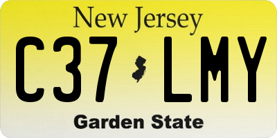 NJ license plate C37LMY