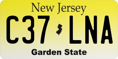 NJ license plate C37LNA