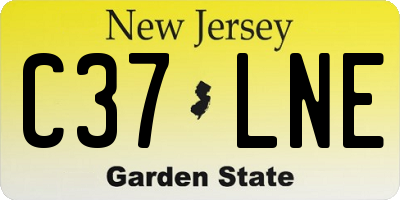NJ license plate C37LNE