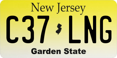 NJ license plate C37LNG