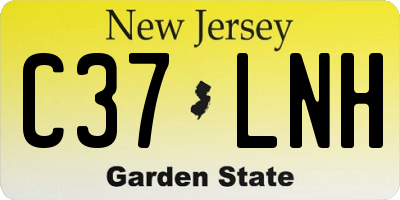 NJ license plate C37LNH