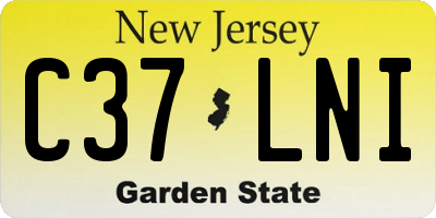 NJ license plate C37LNI