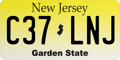 NJ license plate C37LNJ