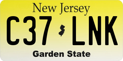 NJ license plate C37LNK