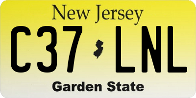 NJ license plate C37LNL