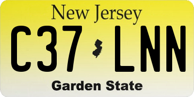 NJ license plate C37LNN