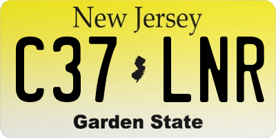 NJ license plate C37LNR