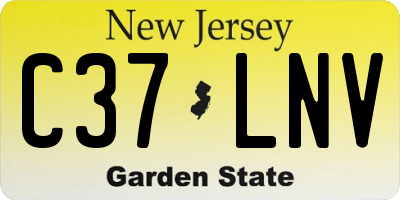 NJ license plate C37LNV
