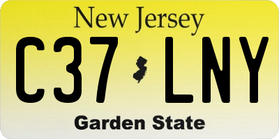 NJ license plate C37LNY