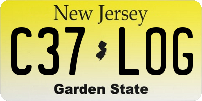 NJ license plate C37LOG