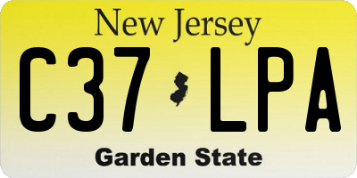 NJ license plate C37LPA