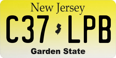 NJ license plate C37LPB