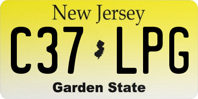 NJ license plate C37LPG