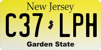 NJ license plate C37LPH