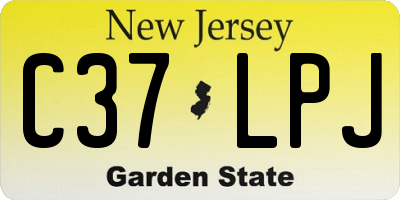 NJ license plate C37LPJ