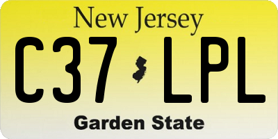 NJ license plate C37LPL
