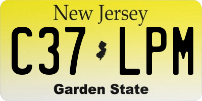 NJ license plate C37LPM