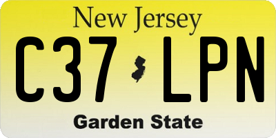NJ license plate C37LPN