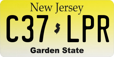 NJ license plate C37LPR