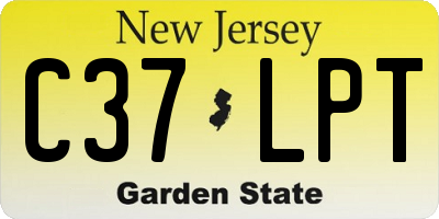 NJ license plate C37LPT