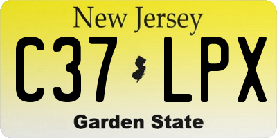 NJ license plate C37LPX