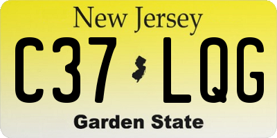 NJ license plate C37LQG