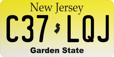 NJ license plate C37LQJ